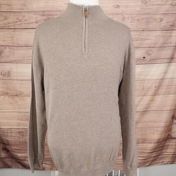 Roundtree & Yorke Sweater Mens 2XL Quarter Zip Pullover Lightweight Knit Casual - Picture 4 of 10